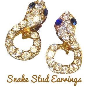Snake Crystal stud earrings